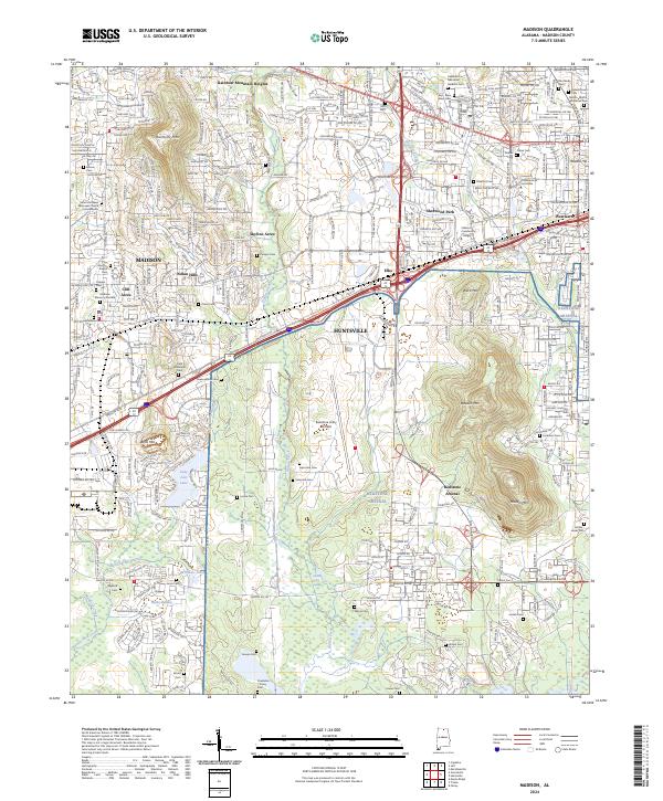 Madison, AL — USGS 7.5-minute topo (2024)