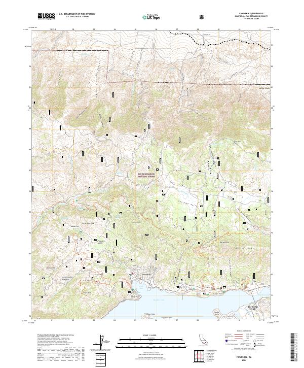 Fawnskin, CA — USGS 7.5-minute topo (2021)