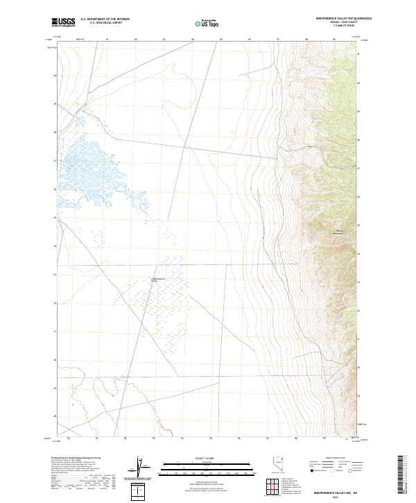 Independence Valley NW, NV — USGS 7.5-minute topo (2021)