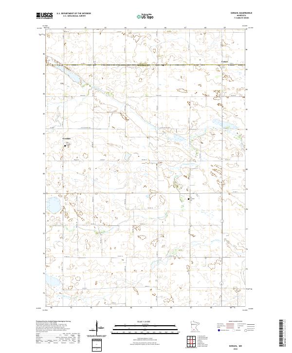 Godahl, MN — USGS 7.5-minute topo (2022)