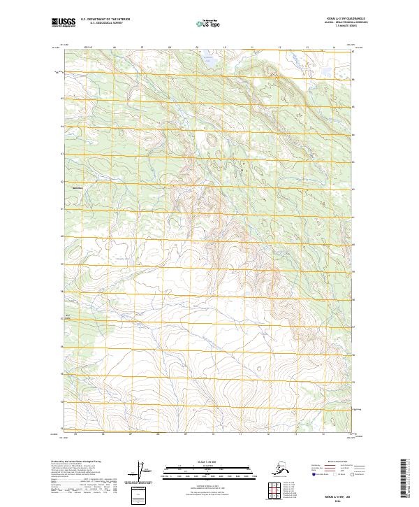Kenai A-3 SW, AK — USGS 7.5-minute topo (2024)