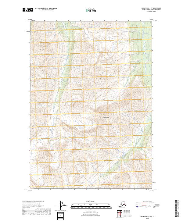 McCarthy A-6 SW, AK — USGS 7.5-minute topo (2023)