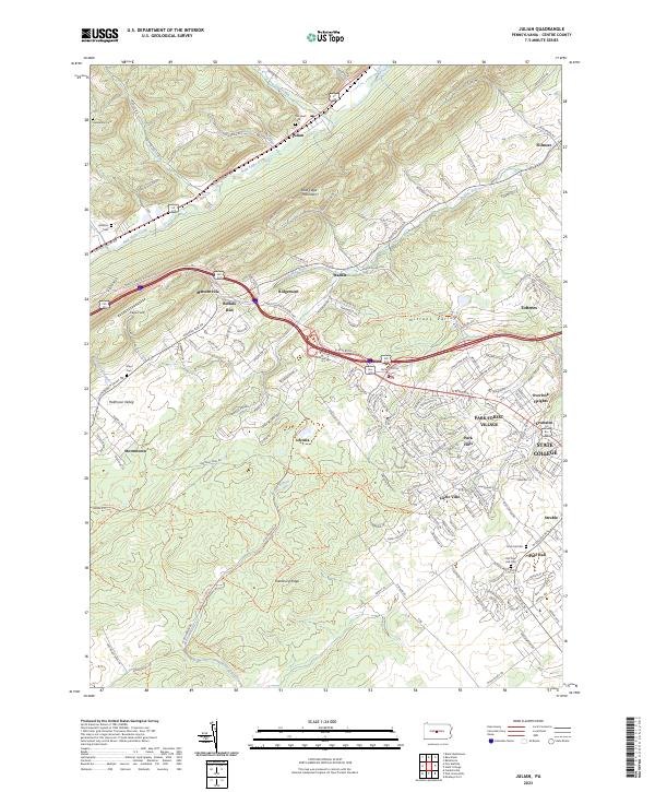 Julian, PA — USGS 7.5-minute topo (2023)