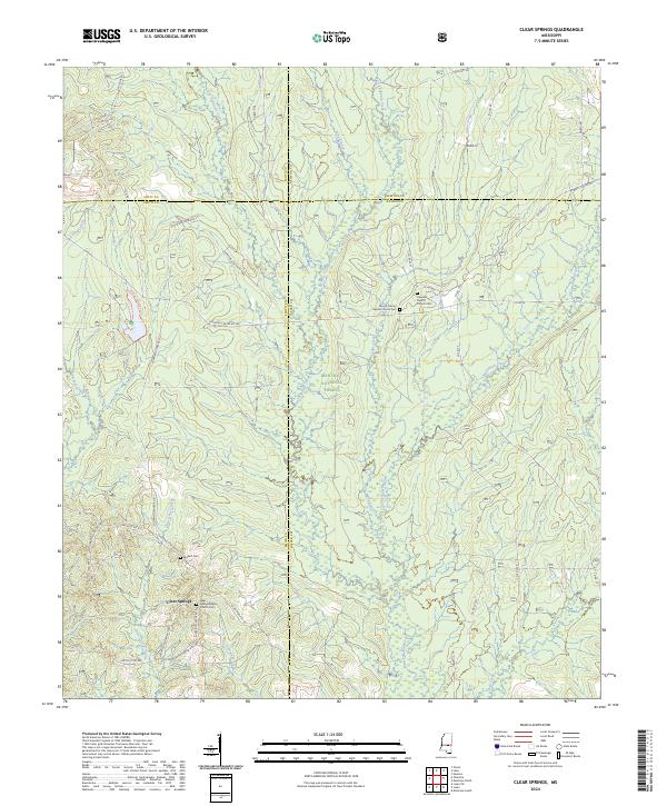 Clear Springs, MS — USGS 7.5-minute topo (2024)