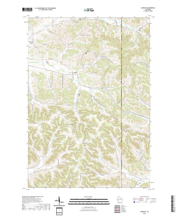 Lookout, WI — USGS 7.5-minute topo (2022)