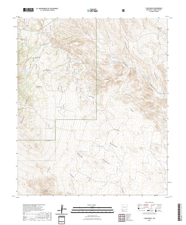 C Bar Ranch, NM — USGS 7.5-minute topo (2023)