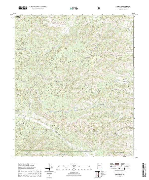 Turkey Peak, NM — USGS 7.5-minute topo (2023)