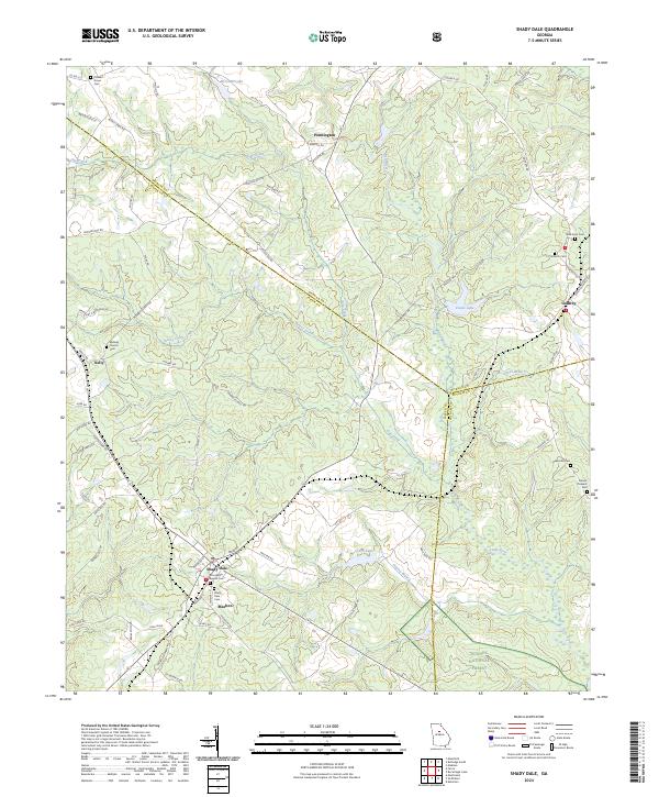 Shady Dale, GA — USGS 7.5-minute topo (2024)