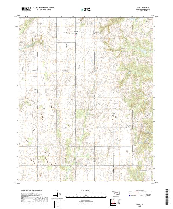 Sickles, OK — USGS 7.5-minute topo (2022)