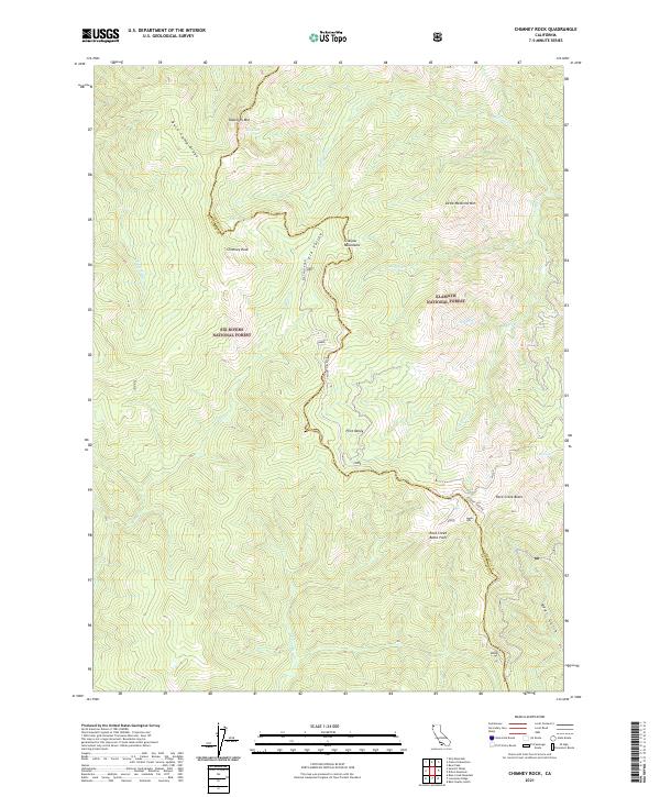 Chimney Rock, CA — USGS 7.5-minute topo (2021)
