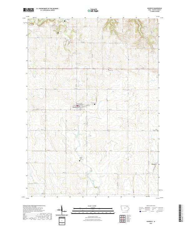 Hawkeye, IA — USGS 7.5-minute topo (2022)