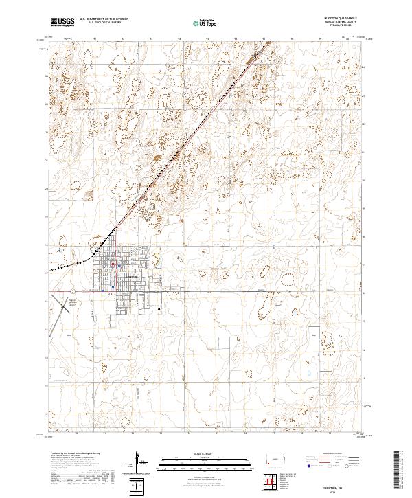Hugoton, KS — USGS 7.5-minute topo (2022)