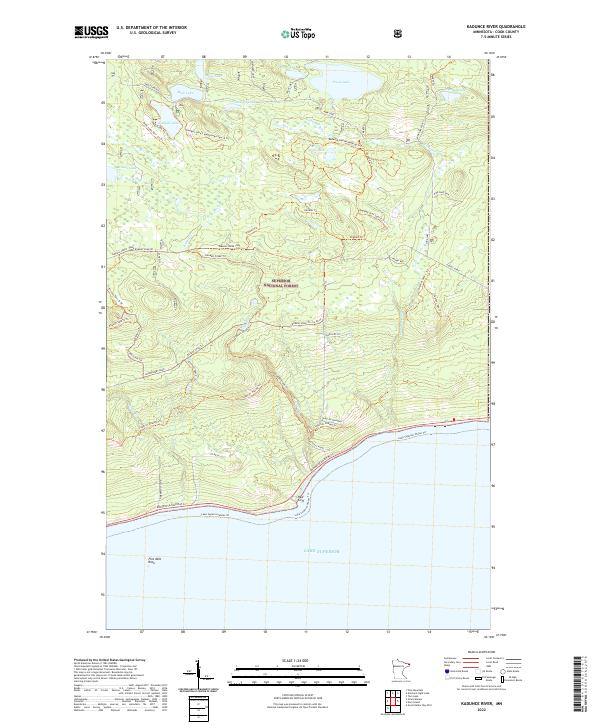 Kadunce River, MN — USGS 7.5-minute topo (2022)