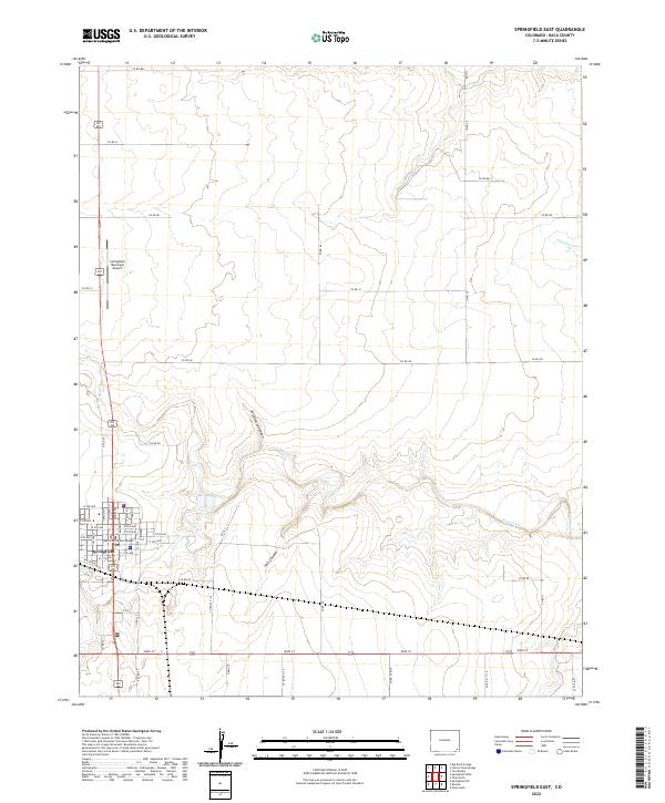 Springfield East, CO — USGS 7.5-minute topo (2022)