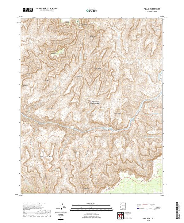 Cape Royal, AZ — USGS 7.5-minute topo (2021)