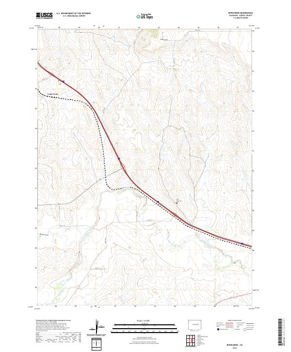 River Bend, CO — USGS 7.5-minute topo (2022)