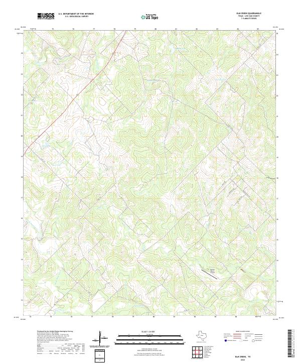 Elm Creek, TX — USGS 7.5-minute topo (2022)