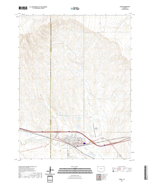 Limon, CO — USGS 7.5-minute topo (2022)