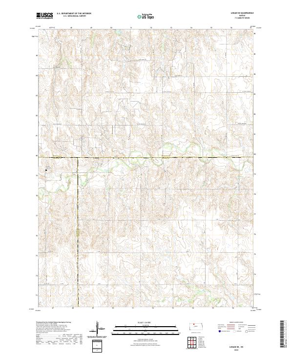 Logan SE, KS — USGS 7.5-minute topo (2022)