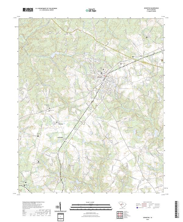 Johnston, SC — USGS 7.5-minute topo (2024)