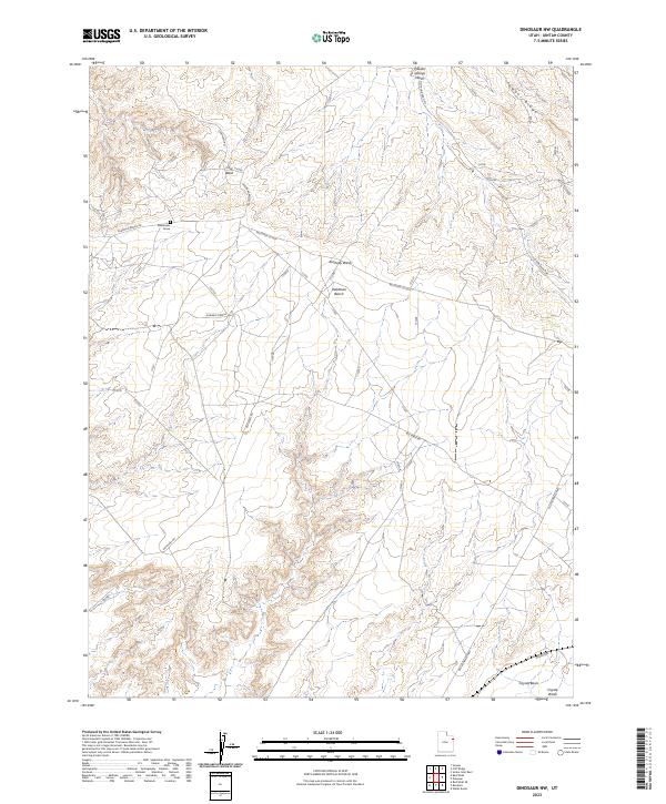 Dinosaur NW, UT — USGS 7.5-minute topo (2023)