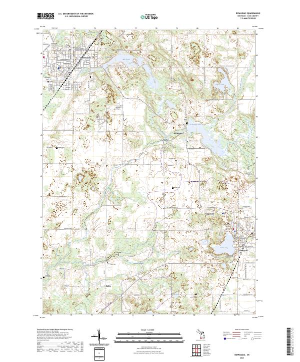 Dowagiac, MI — USGS 7.5-minute topo (2023)