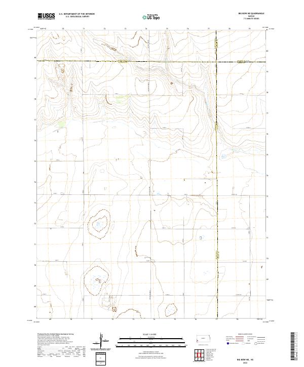 Big Bow NE, KS — USGS 7.5-minute topo (2022)