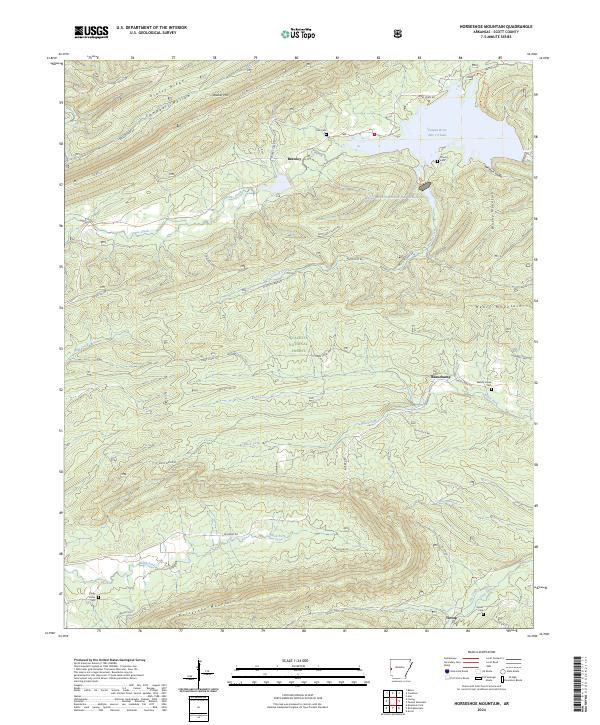 Horseshoe Mountain, AR — USGS 7.5-minute topo (2024)