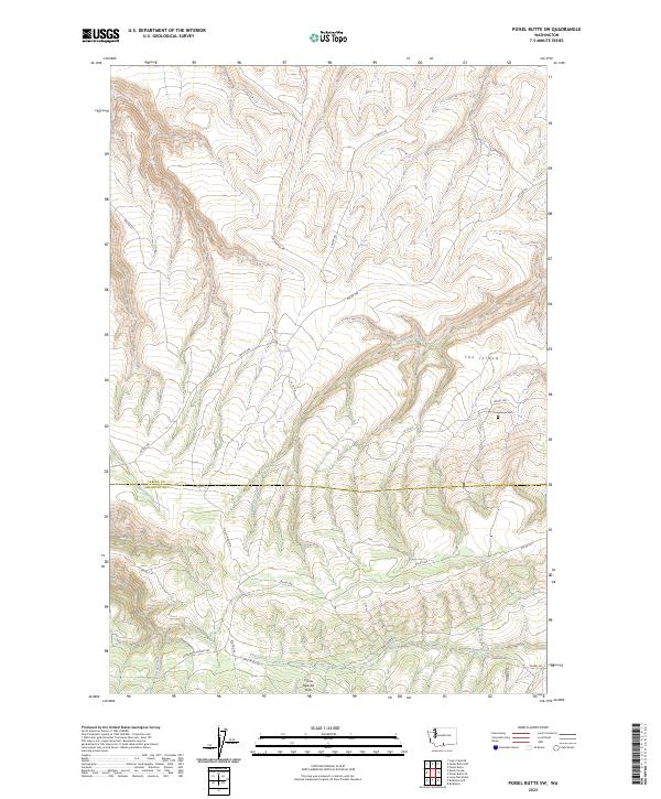 Poisel Butte SW, WA — USGS 7.5-minute topo (2023)