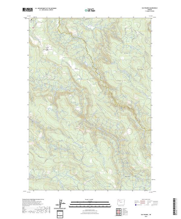 Elk Prairie, OR — USGS 7.5-minute topo (2023)