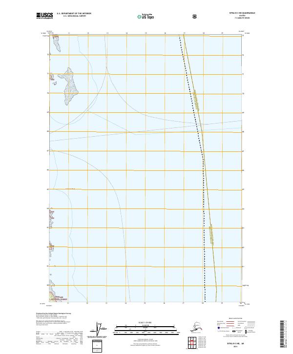 Sitka B-3 NE, AK — USGS 7.5-minute topo (2021)