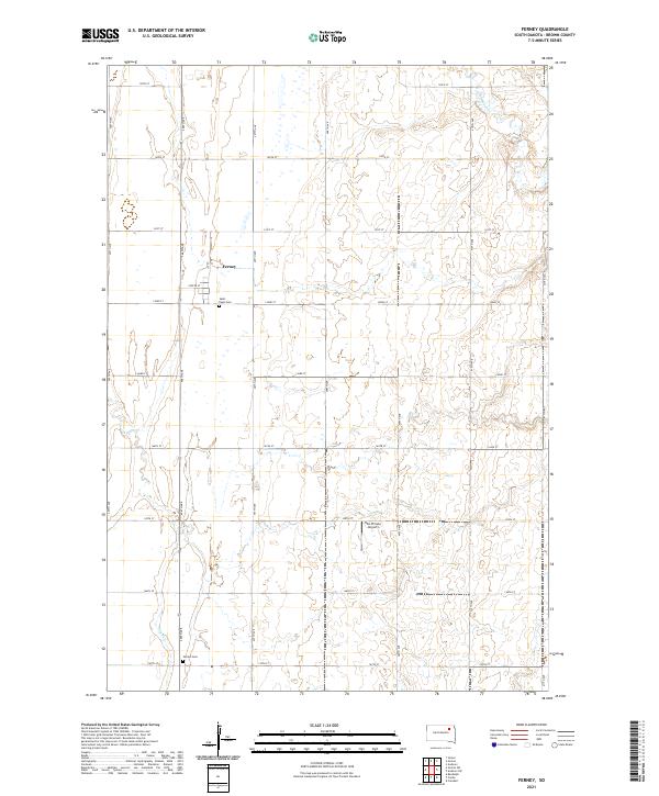 Ferney, SD — USGS 7.5-minute topo (2021)