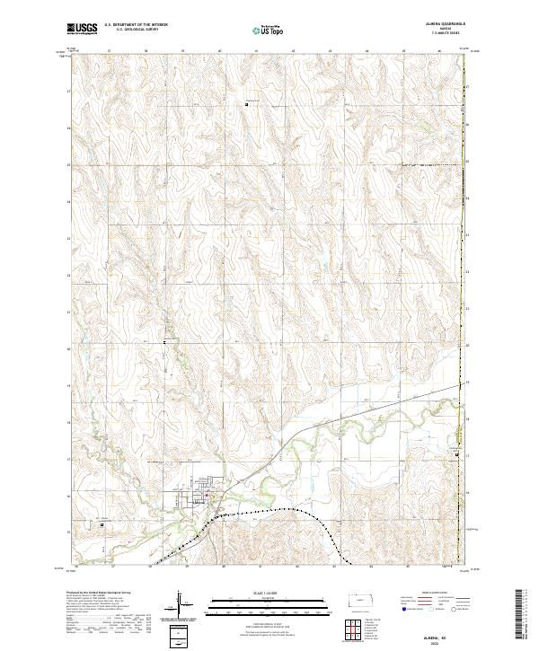 Almena, KS — USGS 7.5-minute topo (2022)