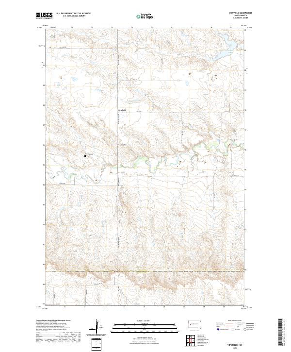 Viewfield, SD — USGS 7.5-minute topo (2021)