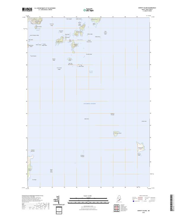 Hewett Island, ME — USGS 7.5-minute topo (2024)