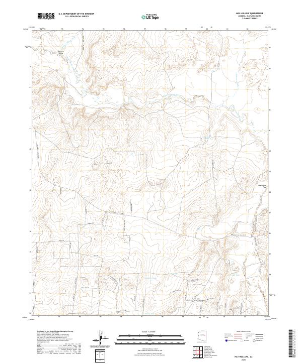 Hay Hollow, AZ — USGS 7.5-minute topo (2021)