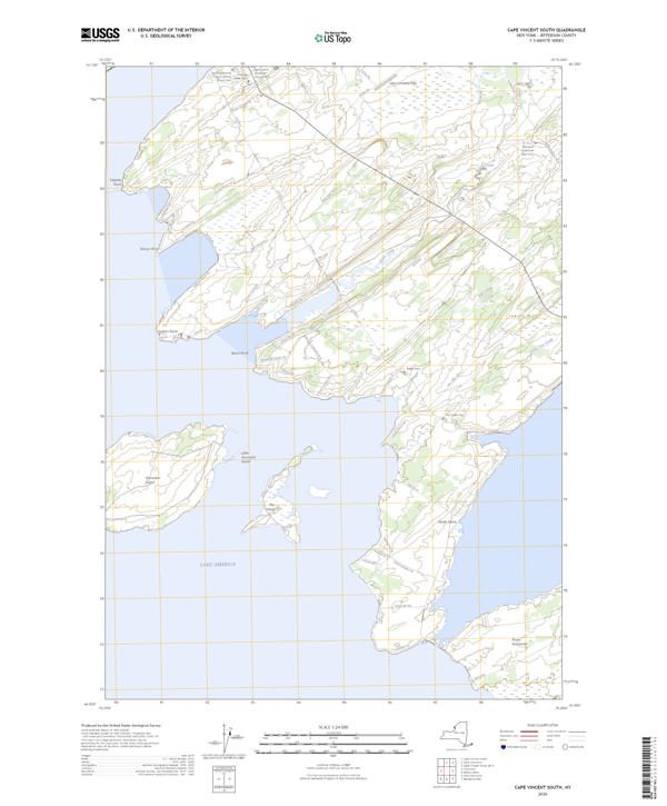 Cape Vincent South, NY — USGS 7.5-minute topo (2026)