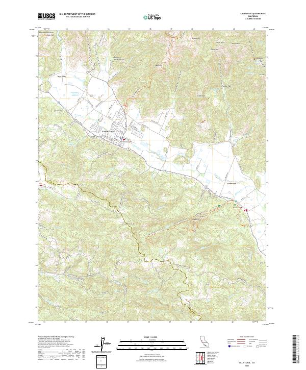 Calistoga, CA — USGS 7.5-minute topo (2021)