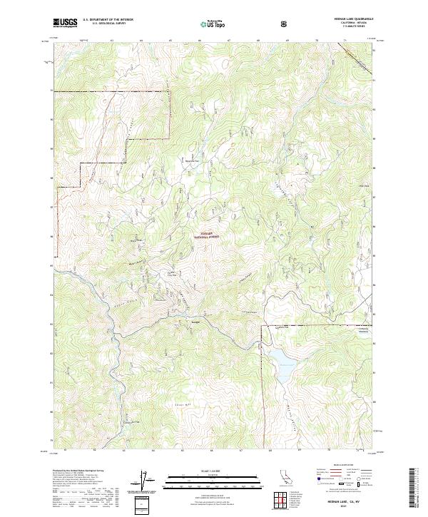 Heenan Lake, CA-NV — USGS 7.5-minute topo (2021)