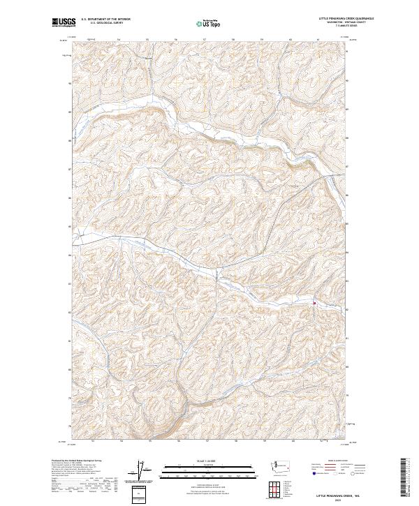 Little Penawawa Creek, WA — USGS 7.5-minute topo (2023)