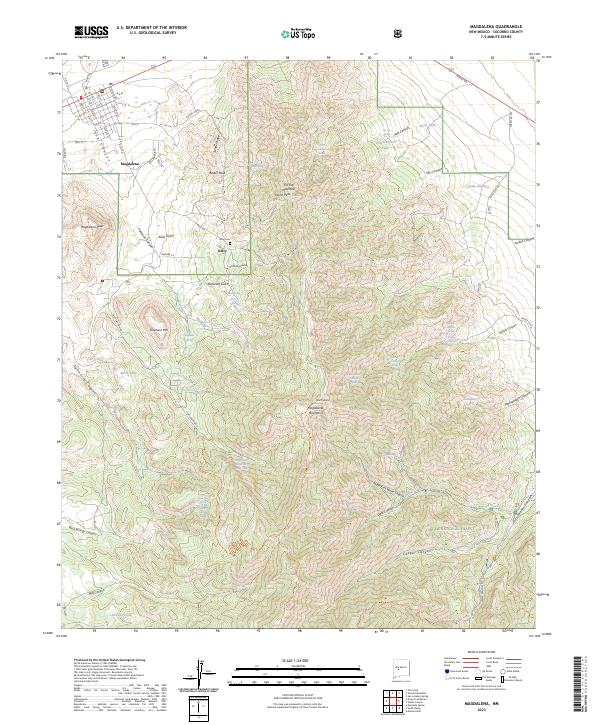 Magdalena, NM — USGS 7.5-minute topo (2023)