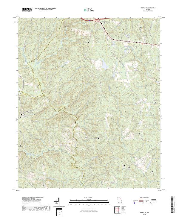 Sparta NE, GA — USGS 7.5-minute topo (2024)