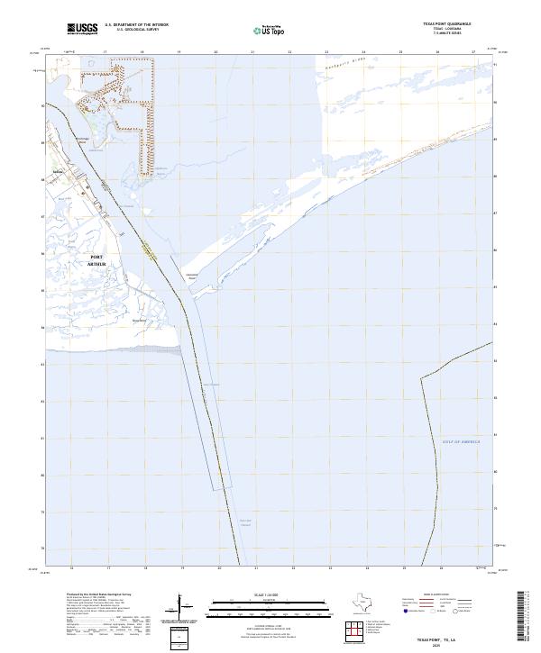 Texas Point, TX-LA — USGS 7.5-minute topo (2025)