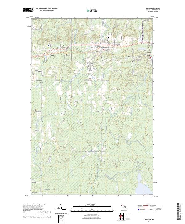 Bessemer, MI — USGS 7.5-minute topo (2023)