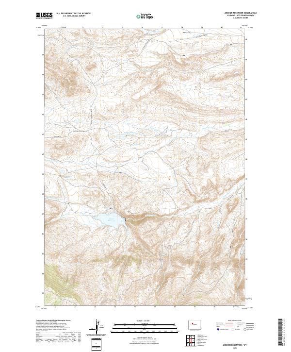 Anchor Reservoir, WY — USGS 7.5-minute topo (2021)