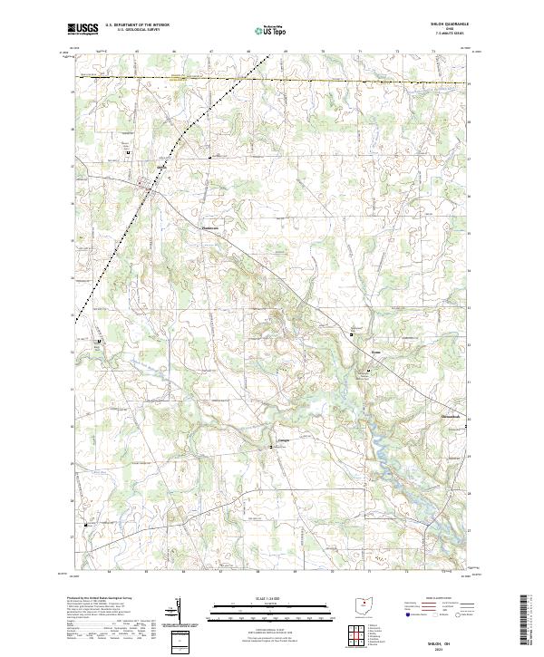 Shiloh, OH — USGS 7.5-minute topo (2023)