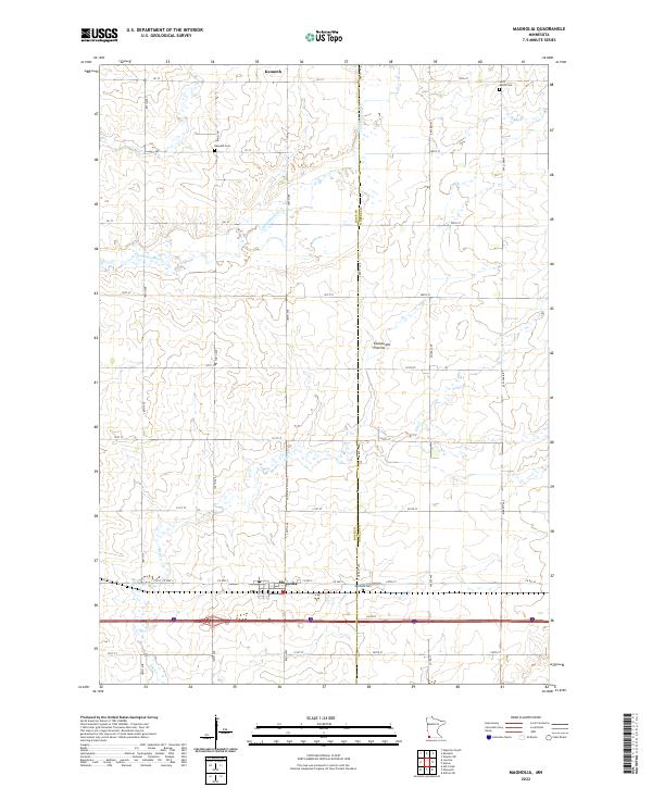Magnolia, MN — USGS 7.5-minute topo (2022)