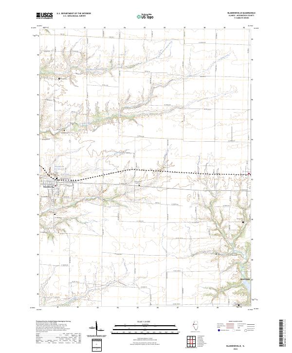 Blandinsville, IL — USGS 7.5-minute topo (2024)