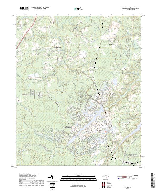 Funston, NC — USGS 7.5-minute topo (2022)