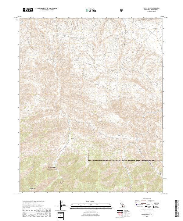 Pleito Hills, CA — USGS 7.5-minute topo (2021)